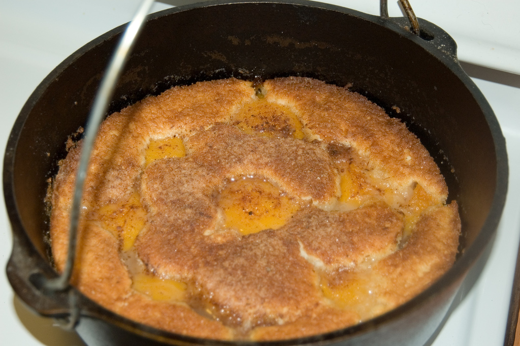 Dutch Oven Peach Cobbler Simple Recipe